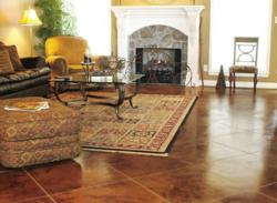 stained concrete floor